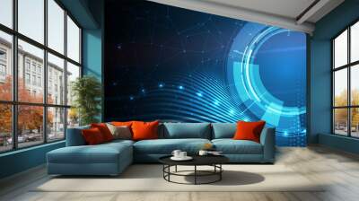 abstract futuristic fade computer technology business background Wall mural