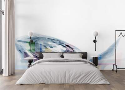 abstract futuristic internet high computer technology business b Wall mural