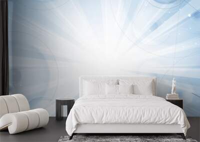 Abstract tech background. Futuristic technology interface. Vecto Wall mural