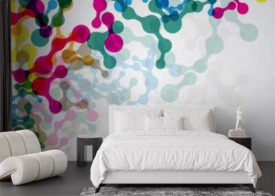 Abstract tech background. Futuristic technology interface. Vecto Wall mural