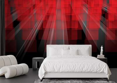 Abstract tech background. Futuristic technology interface. Vecto Wall mural