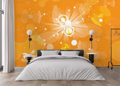 Abstract tech background. Futuristic technology interface. Vecto Wall mural