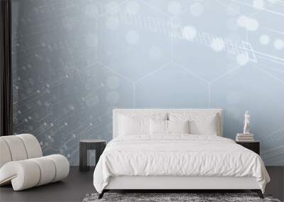 Abstract tech background. Futuristic technology interface Wall mural