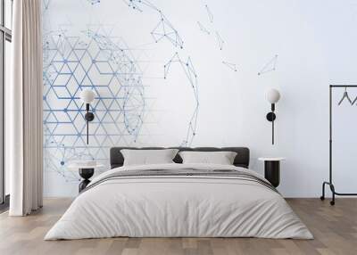 Abstract tech background. Futuristic technology interface Wall mural