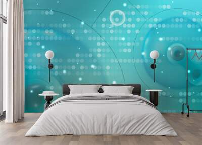 Abstract tech background. Futuristic technology interface Wall mural