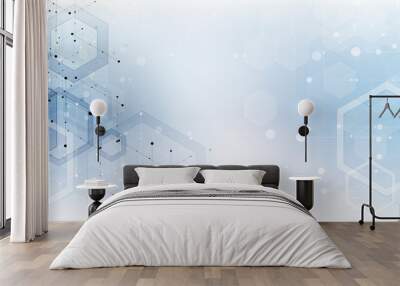 Abstract tech background. Futuristic technology interface Wall mural