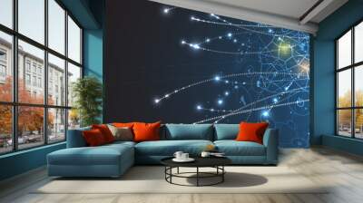 artificial intelligence. technology web background. virtual concept Wall mural