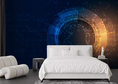 conceptual technology illustration of artificial intelligence Wall mural