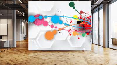 Conceptual technology illustration of artificial intelligence Wall mural