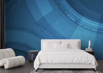 Digital technology world. Business virtual concept. Vector background Wall mural