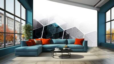 digital technology world. business virtual concept. vector background Wall mural