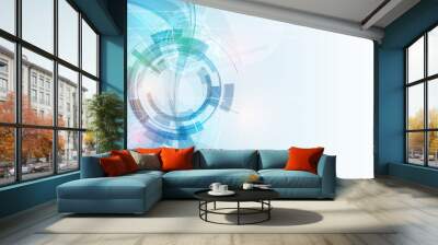 great light futuristic computer technology business background b Wall mural