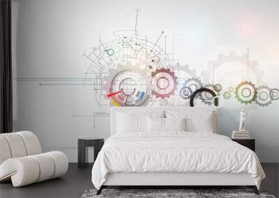 New Technology business background Wall mural