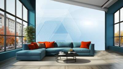 Technology banner design with hexagons abstract background. Wall mural