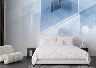 Technology data background, idea of global business solution Wall mural