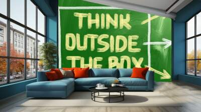 Think Outside The Box Concept Wall mural