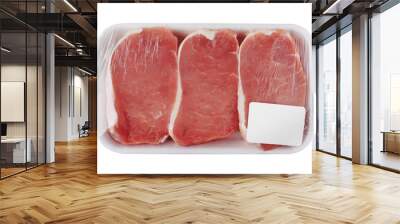 Fresh Raw Meat in package Wall mural