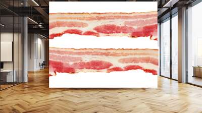 Fresh Sliced Pork Bacon Wall mural