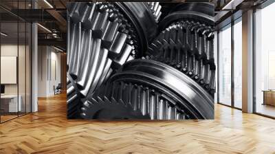 Gear metal wheels Wall mural