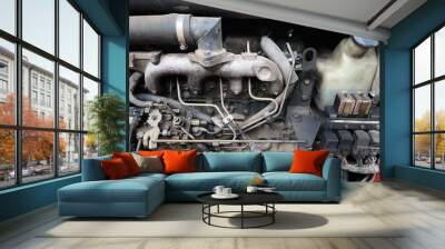 old skid steer engine Wall mural