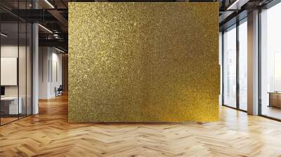 Sparkly shiny wrapping paper with gold glitter background for Christmas holiday wallpaper seasonal decoration, wallpaper design element Wall mural