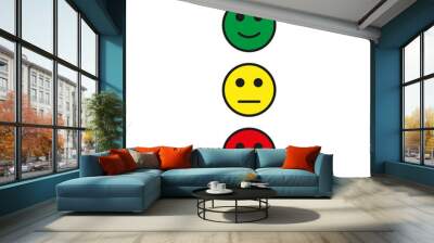 Traffic light smiles. Smiley face. Safety concept. Vector illustration. stock image. Wall mural