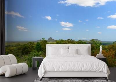 Scenic view of landscape against sky,Brisbane,Australia Wall mural