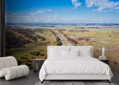 The photo was taken of scenery along the way to Harden town, featuring fields of rapeseed flowers Wall mural