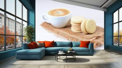 Mix of traditional round butter cookies Wall mural