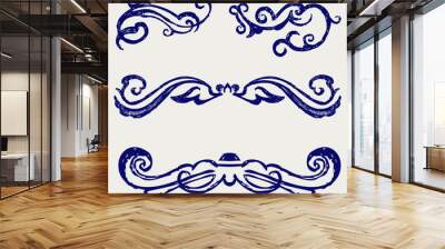 Calligraphic design element and page decoration Wall mural