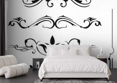 set: calligraphic design elements and page decoration Wall mural