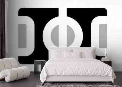 Soccer Field Duotone Icon Wall mural