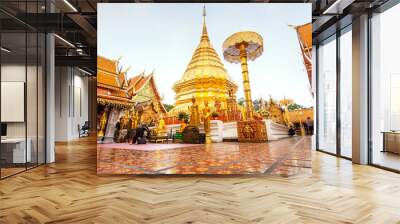 Wat Phra That Doi Suthep is a Theravada Buddhist temple (wat) in Chiang Mai, Thailand. Wall mural