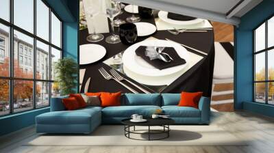 a table set for a reception Wall mural