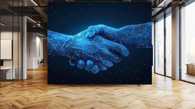 Digital Handshake: Connection and Collaboration in the Network Wall mural