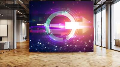 Abstract technology background. Global network technology concept.	 Wall mural