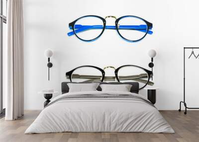 Spectacles isolated on white background. Glasses model. Fashion accessories collection. Wall mural