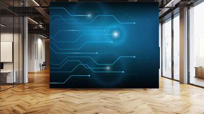 abstract digital technology circuit board background Wall mural