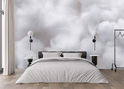 soft cotton wool background close up Wall mural