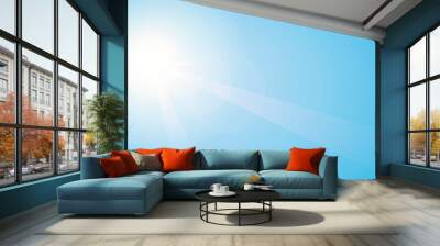 sunny sky background with copy space vector illustration EPS10 Wall mural