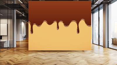 sweet melting chocolate icing background vector illustration EPS10 Wall mural