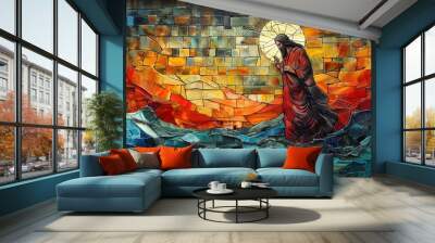 Stained Glass Collage of Moses Parting the Red Sea

 Wall mural