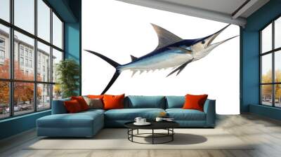 Swordfish isolated on white transparent png Wall mural