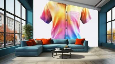 Colorful shirt with front pocket. Wall mural