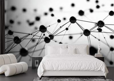 Linking entities. Network, networking, social media, internet co  Wall mural