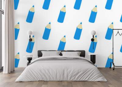 pencils blue colored to draw children's pattern Wall mural