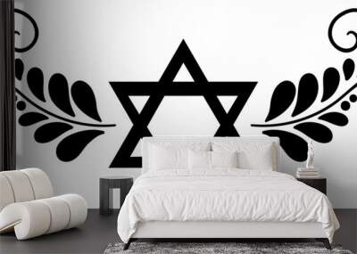 Ethnical jewish decorative clip art Wall mural