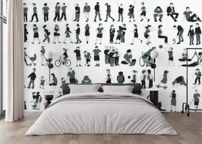 Vector humans Wall mural