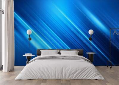 blue abstract gradient bright light line background illustration Wall mural