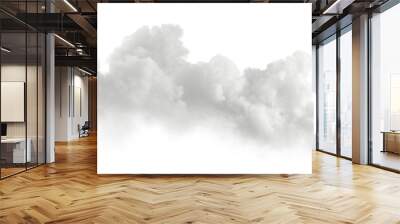 Cutout clean white cloud transparent backgrounds special effect 3d illustration Wall mural